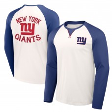 Футболка New York Giants NFL x Darius Rucker Collection by Fanatics Long Sleeve Raglan - Cream/Royal