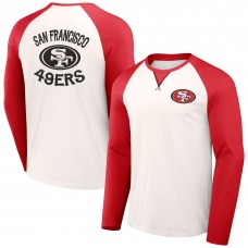 Футболка San Francisco 49ers NFL x Darius Rucker Collection by Fanatics Long Sleeve Raglan - Cream/Scarlet