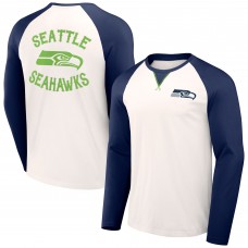 Футболка Seattle Seahawks NFL x Darius Rucker Collection by Fanatics Long Sleeve Raglan - Cream/College Navy
