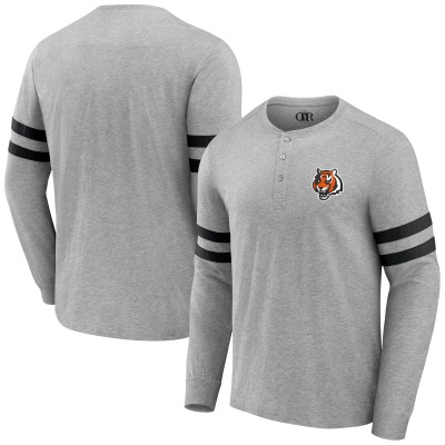 Футболка с длинным рукавом Cincinnati Bengals NFL x Darius Rucker Collection by Henley - Heather Gray