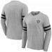 Футболка с длинным рукавом Las Vegas Raiders NFL x Darius Rucker Collection by Fanatics Henley - Heather Gray