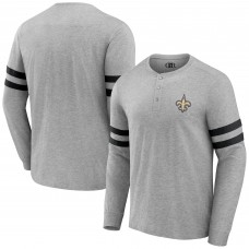 Футболка с длинным рукавом New Orleans Saints NFL x Darius Rucker Collection by Henley - Heather Gray