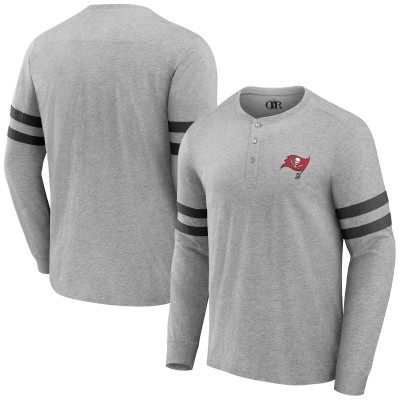 Футболка с длинным рукавом Tampa Bay Buccaneers NFL x Darius Rucker Collection by Fanatics Henley - Heather Gray