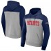 New England Patriots NFL x Darius Rucker Collection by Fanatics Heather Gray Color Blocked Pullover Hoodie