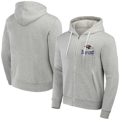 Толстовка на молнии Baltimore Ravens NFL x Darius Rucker Collection by Fanatics Domestic - Heather Gray