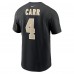 Футболка с номером Derek Carr New Orleans Saints Nike - Black