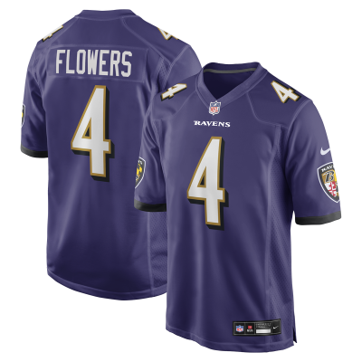 Джерси Baltimore Ravens Zay Flowers Nike Purple Game