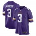 Игровая джерси Jordan Addison Minnesota Vikings Nike 2023 NFL Draft First Round Pick - Purple