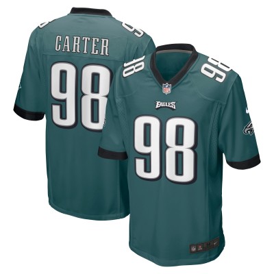 Игровая джерси Jalen Carter Philadelphia Eagles Nike 2023 NFL Draft First Round Pick - Midnight Green