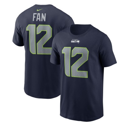 Seattle Seahawks 12s Nike College Navy Name & Number T-Shirt