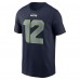 Seattle Seahawks 12s Nike College Navy Name & Number T-Shirt