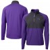 Кофта с длинным рукавом на короткой молнии Minnesota Vikings Cutter & Buck Helmet Adapt Eco Knit Hybrid Recycled- Purple