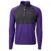 Кофта с длинным рукавом на короткой молнии Minnesota Vikings Cutter & Buck Helmet Adapt Eco Knit Hybrid Recycled- Purple