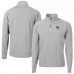 Green Bay Packers Cutter & Buck Silver Helmet Adapt Eco Knit Hybrid Recycled Quarter-Zip Pullover Top