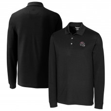 Поло Tampa Bay Buccaneers Cutter & Buck Helmet Advantage Tri-Blend Pique Long Sleeve - Black