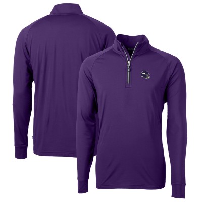 Кофта с длинным рукавом на короткой молнии Minnesota Vikings Cutter & Buck Helmet Adapt Eco Knit Stretch Recycled- Purple