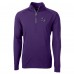 Кофта с длинным рукавом на короткой молнии Minnesota Vikings Cutter & Buck Helmet Adapt Eco Knit Stretch Recycled- Purple