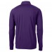 Кофта с длинным рукавом на короткой молнии Minnesota Vikings Cutter & Buck Helmet Adapt Eco Knit Stretch Recycled- Purple