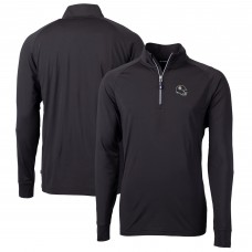 Pittsburgh Steelers Cutter & Buck Black Helmet Adapt Eco Knit Stretch Recycled Quarter-Zip Pullover Top