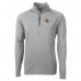 Green Bay Packers Cutter & Buck Silver Helmet Adapt Eco Knit Stretch Recycled Quarter-Zip Pullover Top