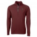 Кофта с длинным рукавом на короткой молнии Washington Commanders Cutter & Buck Helmet Adapt Eco Knit Stretch Recycled- Burgundy