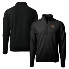 Кофта с короткой молнией Cincinnati Bengals Cutter & Buck Helmet Cascade Eco Sherpa Fleece - Black