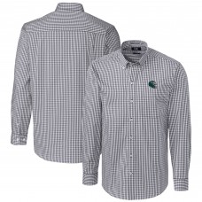 Рубашка Philadelphia Eagles Cutter & Buck Helmet Easy Care Stretch Gingham - Charcoal
