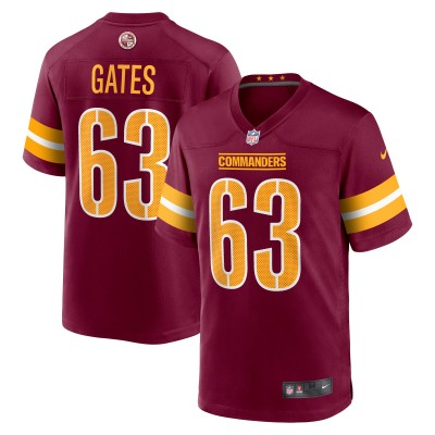 Игровая джерси Nick Gates Washington Commanders Nike - Burgundy