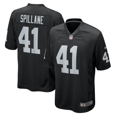 Игровая джерси Robert Spillane Las Vegas Raiders Nike Game Player - Black