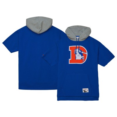 Футболка на молнии Denver Broncos Mitchell & Ness Postgame - Royal