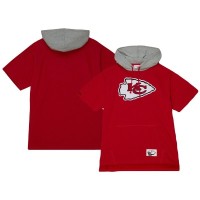 Футболка на молнии Kansas City Chiefs Mitchell & Ness Postgame - Red