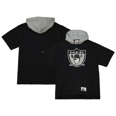 Футболка на молнии Las Vegas Raiders Mitchell & Ness Postgame - Black