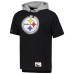Pittsburgh Steelers Mitchell & Ness Black Postgame Short Sleeve Hoodie