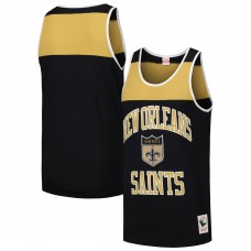 Майка New Orleans Saints Mitchell & Ness Gridiron Classics Heritage Colorblock - Black/Gold