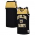 Майка New Orleans Saints Mitchell & Ness Black/Gold Gridiron Classics Heritage Colorblock