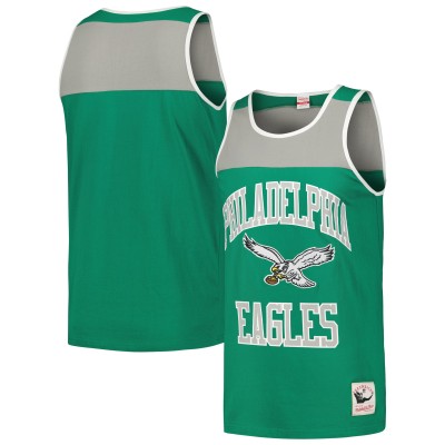 Майка Philadelphia Eagles Mitchell & Ness  Heritage Colorblock - Kelly Green/Silver