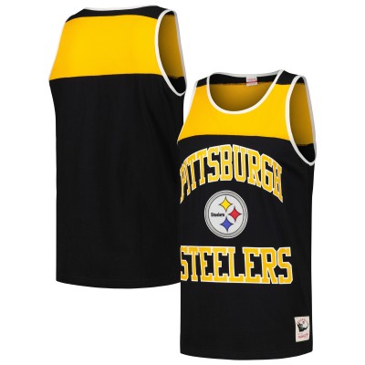 Майка Pittsburgh Steelers Mitchell & Ness Black/Gold Heritage Colorblock