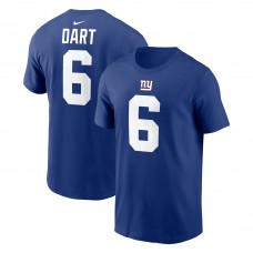 New York Giants Jaxson Dart Nike Royal Name & Number T-Shirt
