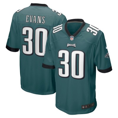 Игровая джерси Justin Evans Philadelphia Eagles Nike - Midnight Green