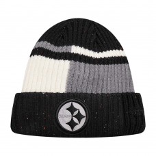 Шапка Pittsburgh Steelers Pro Standard Speckled Cuffed Knit - Black/White