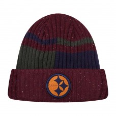 Шапка Pittsburgh Steelers Pro Standard Speckled Cuffed Knit - Burgundy