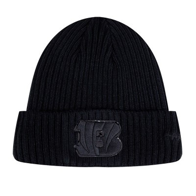 Шапка Cincinnati Bengals Pro Standard Triple Black Cuffed Knit
