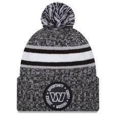 Шапка с помпоном Washington Commanders New Era 2023 Inspire Change Cuffed Knit – Heather Black