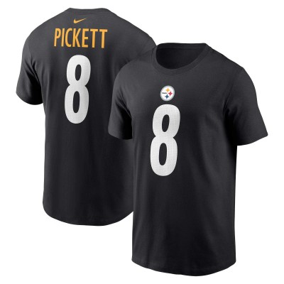 Pittsburgh Steelers Kenny Pickett Nike Black Player Name & Number T-Shirt