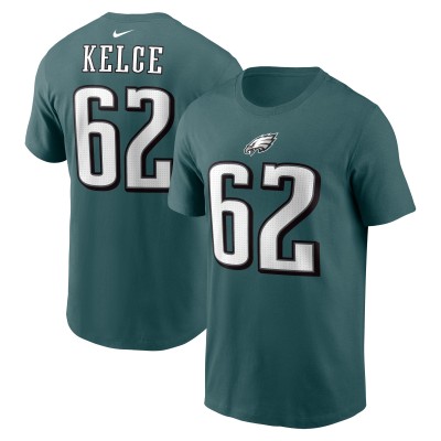 Футболка с номером Jason Kelce Philadelphia Eagles Nike - Midnight Green