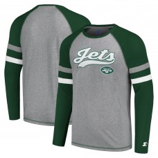 Футболка с длинным рукавом New York Jets Starter Kickoff Raglan - Gray/Green