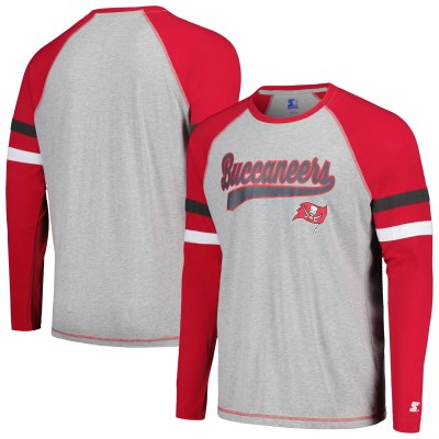 Футболка с длинным рукавом Tampa Bay Buccaneers Starter Kickoff Raglan - Gray/Red