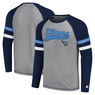 Футболка с длинным рукавом Tennessee Titans Starter Kickoff Raglan - Gray/Navy