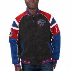 Куртка на молнии Buffalo Bills G-III Sports by Carl Banks Faux Suede Raglan Varsity - Black