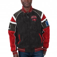 Куртка Tampa Bay Buccaneers G-III Sports by Carl Banks Faux Suede Raglan Varsity - Black